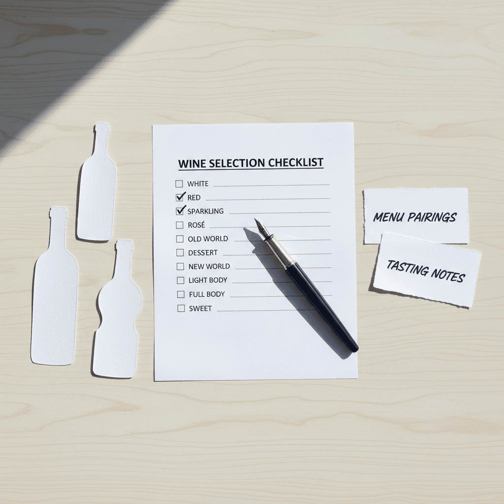 Wine selection planning and organization